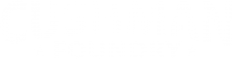 Cushman Foundry Logo White